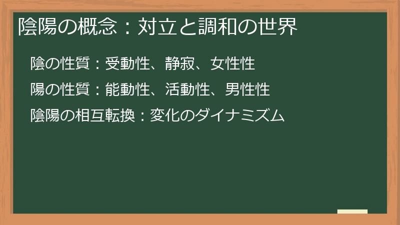 陰陽の概念：対立と調和の世界