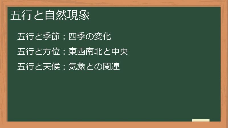 五行と自然現象