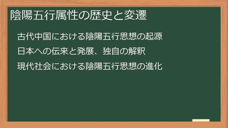 陰陽五行属性の歴史と変遷