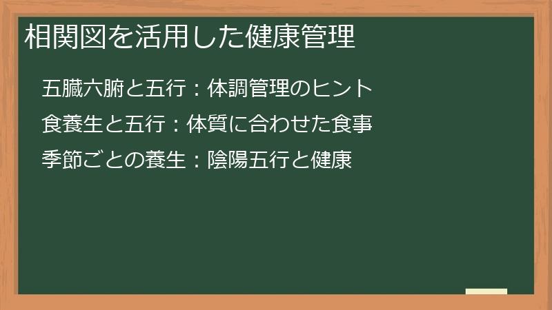 相関図を活用した健康管理