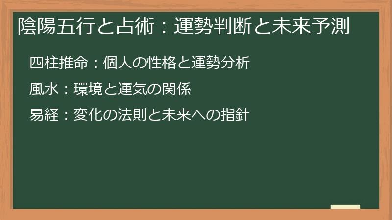 陰陽五行と占術：運勢判断と未来予測