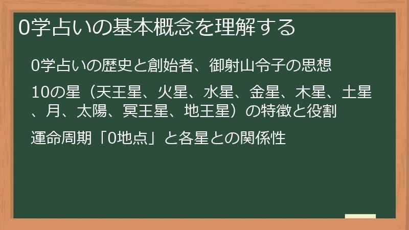 0学占いの基本概念を理解する