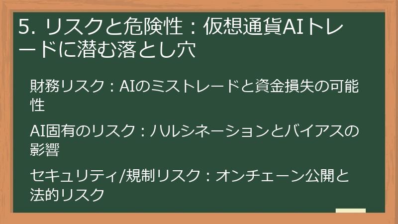 5. リスクと危険性：仮想通貨AIトレードに潜む落とし穴
