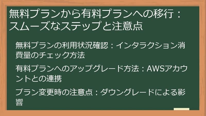 無料プランから有料プランへの移行:スムーズなステップと注意点