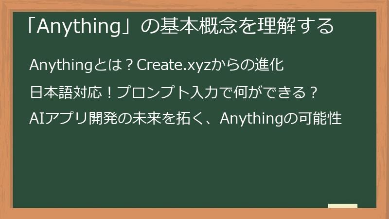 「Anything」の基本概念を理解する