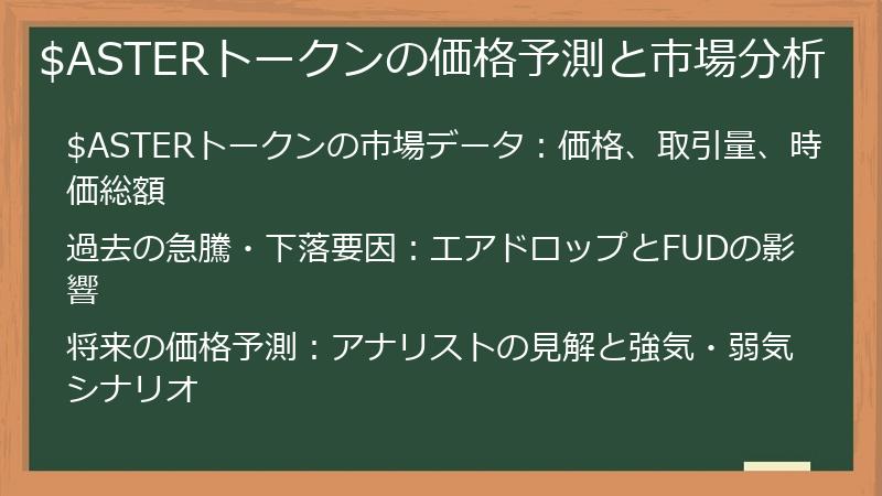 $ASTERトークンの価格予測と市場分析