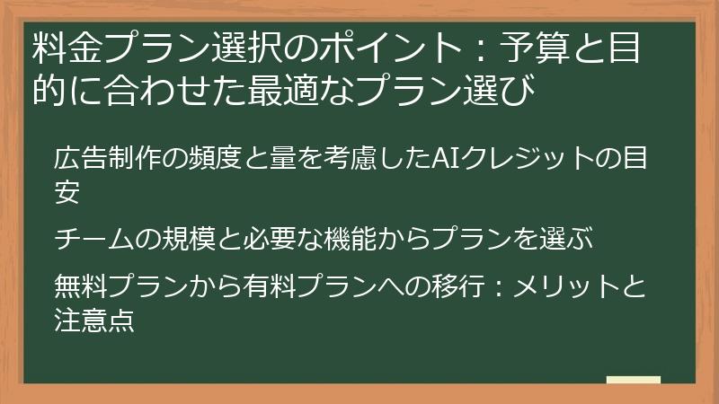料金プラン選択のポイント:予算と目的に合わせた最適なプラン選び