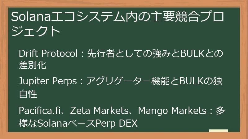 Solanaエコシステム内の主要競合プロジェクト