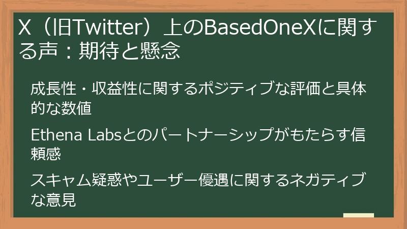 X（旧Twitter）上のBasedOneXに関する声：期待と懸念