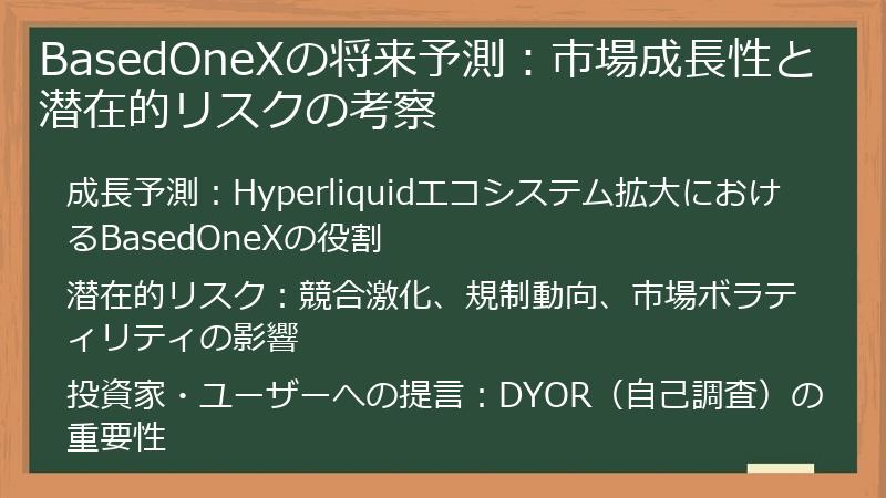 BasedOneXの将来予測：市場成長性と潜在的リスクの考察