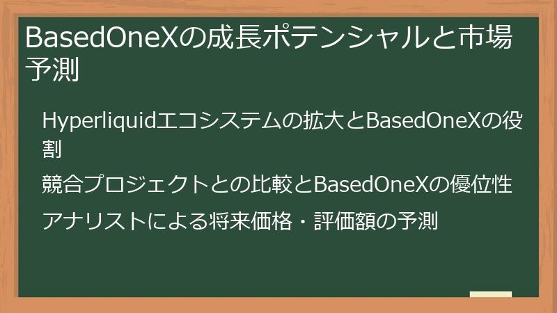 BasedOneXの成長ポテンシャルと市場予測