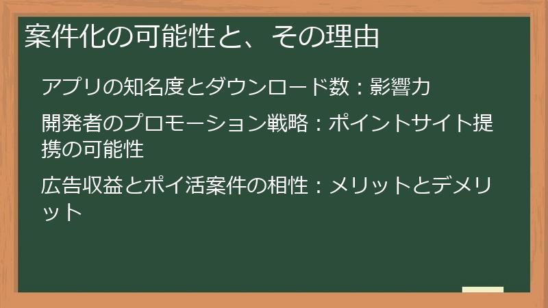 案件化の可能性と、その理由