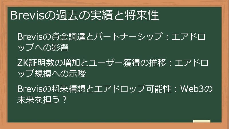 Brevisの過去の実績と将来性