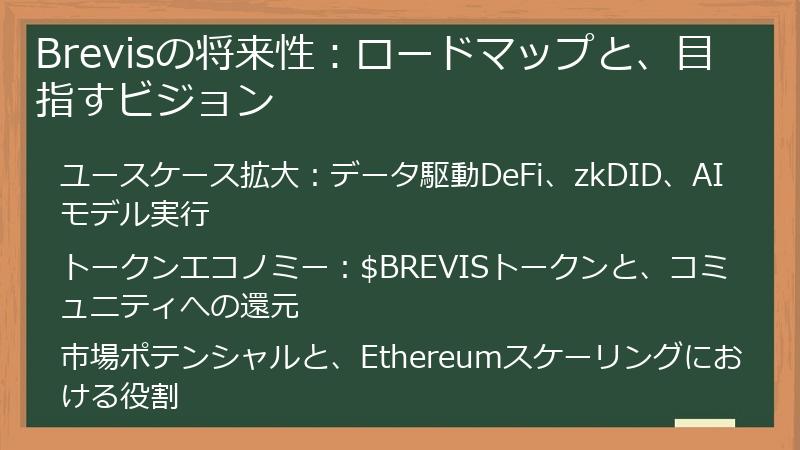 Brevisの将来性：ロードマップと、目指すビジョン