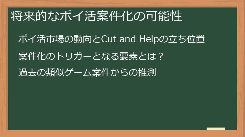 将来的なポイ活案件化の可能性
