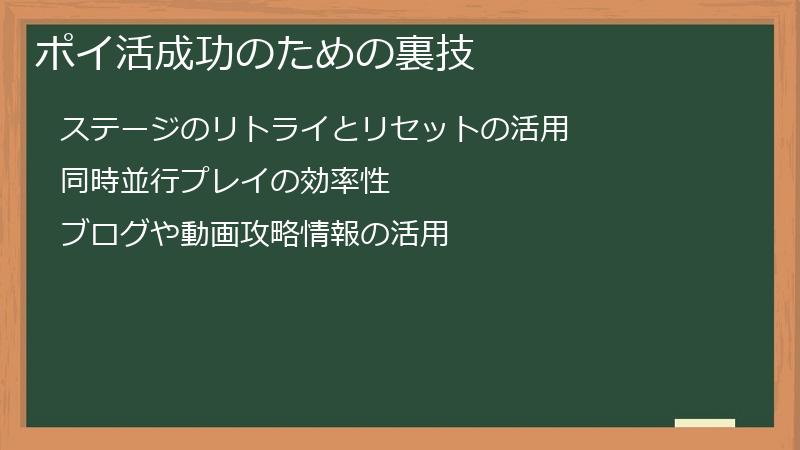 ポイ活成功のための裏技