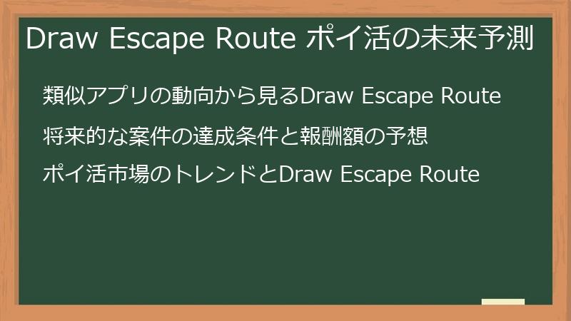 Draw Escape Route ポイ活の未来予測