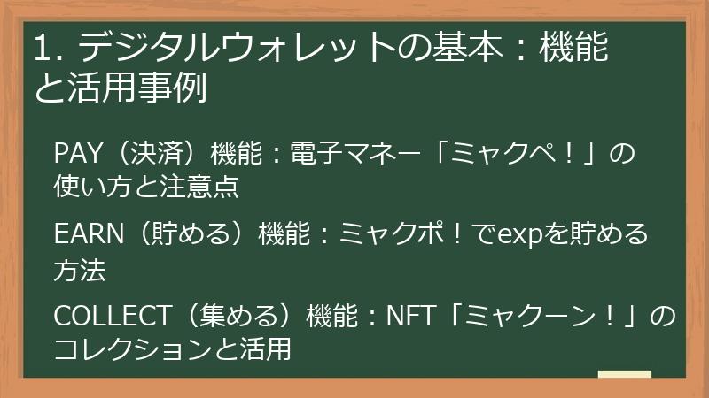 1. デジタルウォレットの基本:機能と活用事例