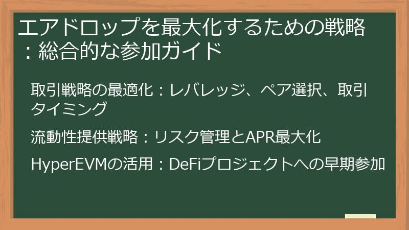 エアドロップを最大化するための戦略：総合的な参加ガイド