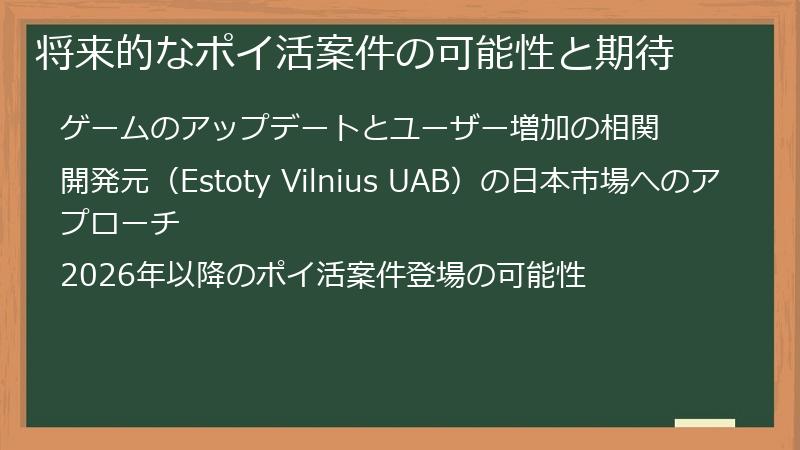 将来的なポイ活案件の可能性と期待