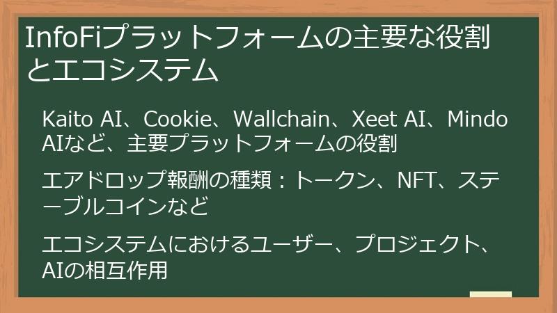 InfoFiプラットフォームの主要な役割とエコシステム