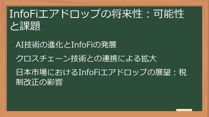 InfoFiエアドロップの将来性：可能性と課題