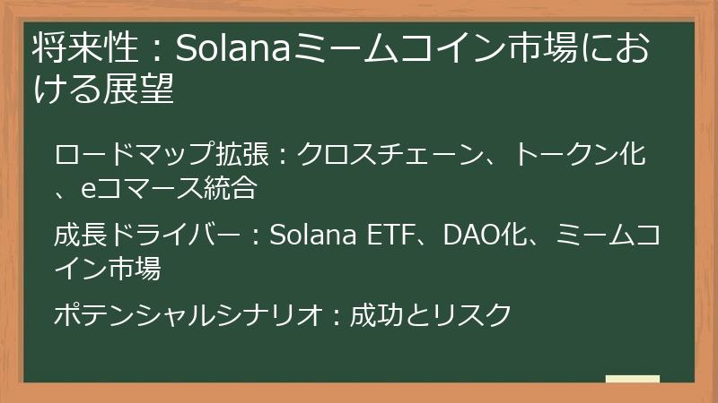 将来性：Solanaミームコイン市場における展望