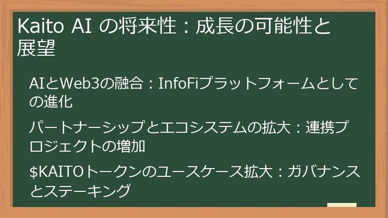 Kaito AI の将来性：成長の可能性と展望