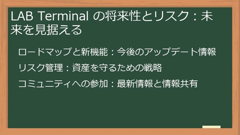 LAB Terminal の将来性とリスク：未来を見据える