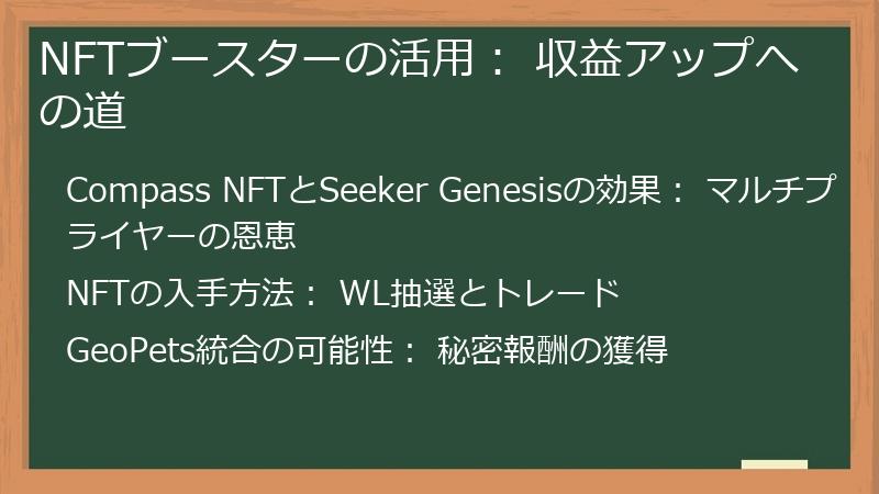 NFTブースターの活用： 収益アップへの道
