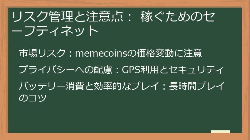 リスク管理と注意点： 稼ぐためのセーフティネット
