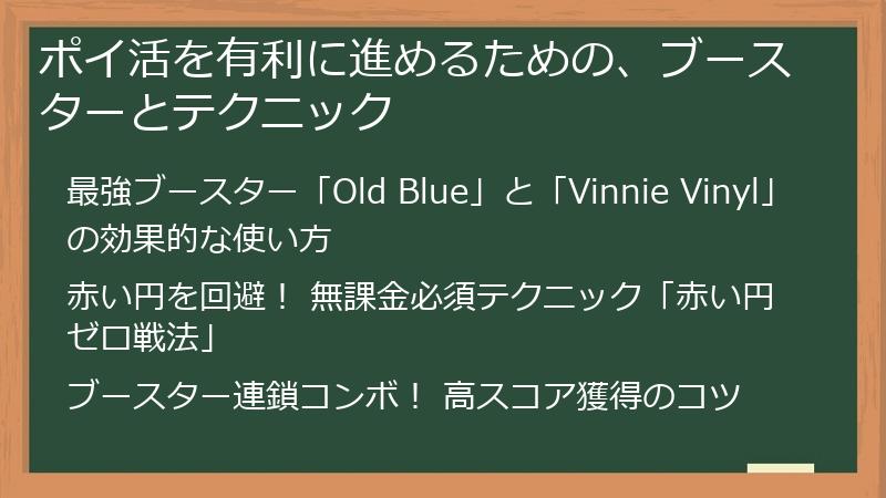 ポイ活を有利に進めるための、ブースターとテクニック