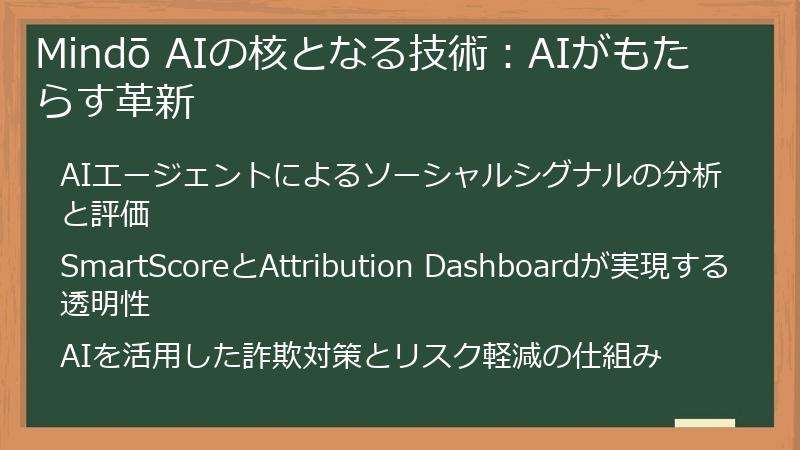 Mindō AIの核となる技術：AIがもたらす革新