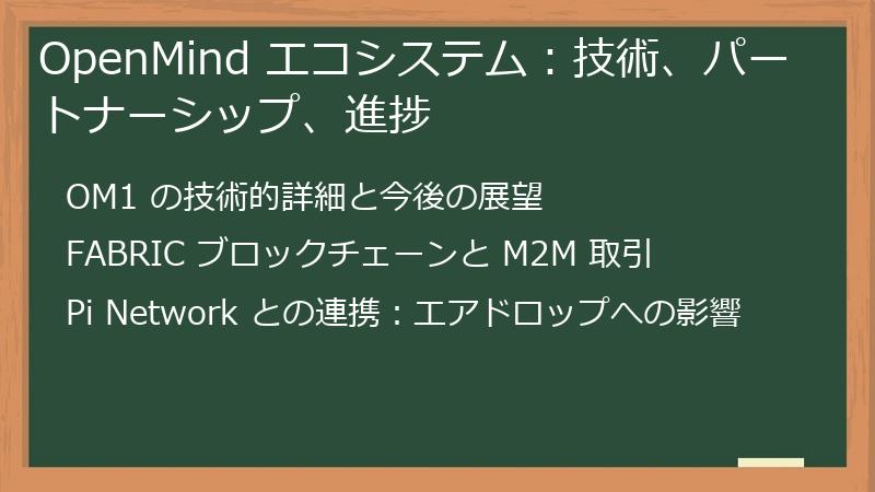 OpenMind エコシステム：技術、パートナーシップ、進捗