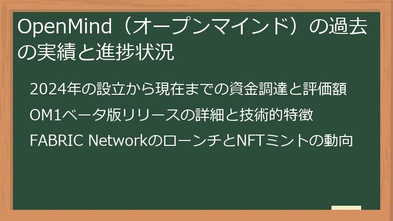 OpenMind（オープンマインド）の過去の実績と進捗状況