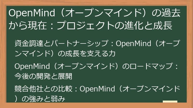 OpenMind（オープンマインド）の過去から現在：プロジェクトの進化と成長