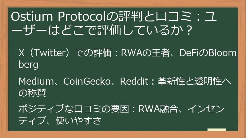 Ostium Protocolの評判と口コミ：ユーザーはどこで評価しているか？