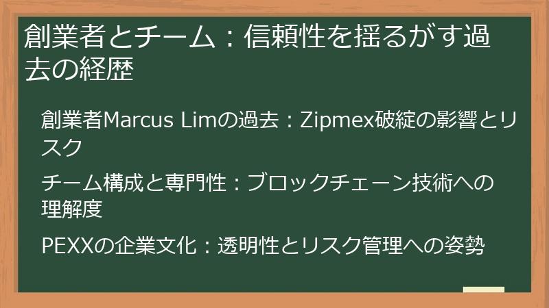 創業者とチーム：信頼性を揺るがす過去の経歴