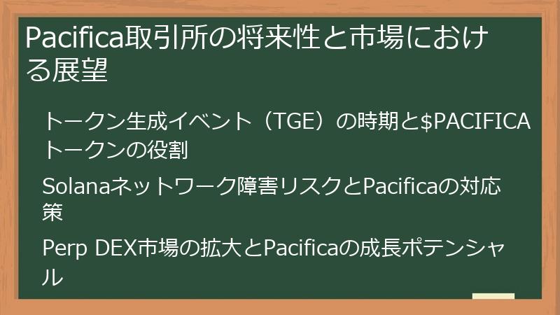 Pacifica取引所の将来性と市場における展望