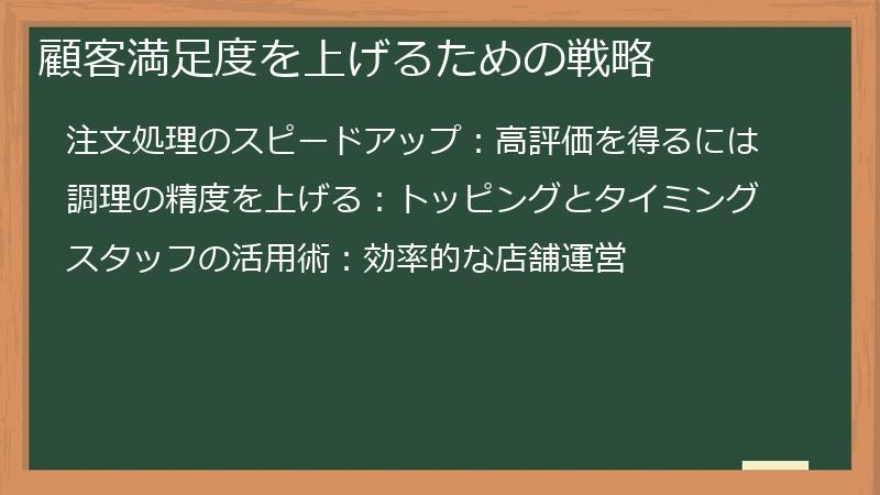 顧客満足度を上げるための戦略