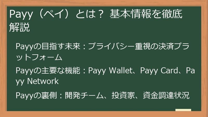 Payy（ペイ）とは？ 基本情報を徹底解説