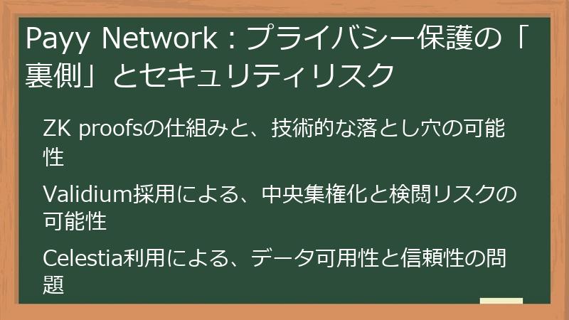 Payy Network：プライバシー保護の「裏側」とセキュリティリスク