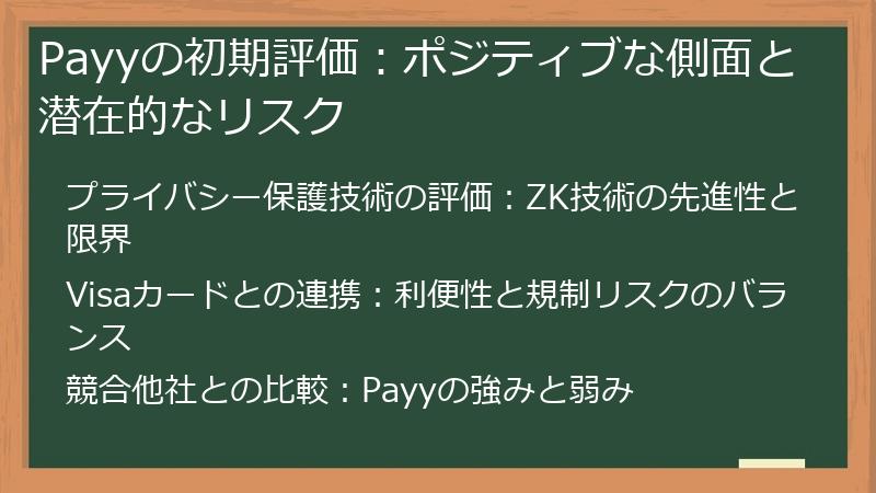 Payyの初期評価：ポジティブな側面と潜在的なリスク