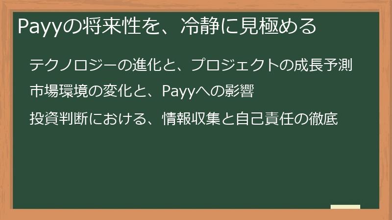 Payyの将来性を、冷静に見極める