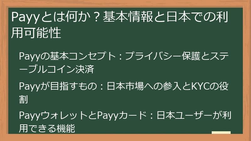 Payyとは何か？基本情報と日本での利用可能性