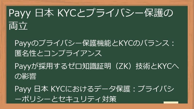 Payy 日本 KYCとプライバシー保護の両立