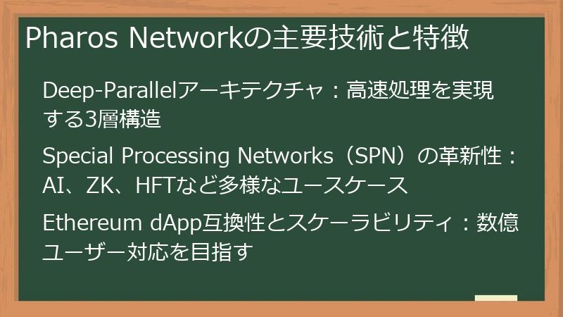 Pharos Networkの主要技術と特徴
