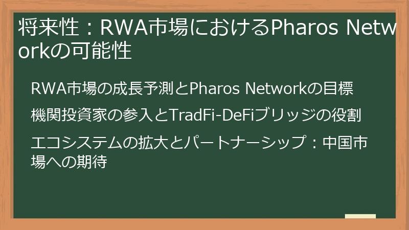 将来性：RWA市場におけるPharos Networkの可能性