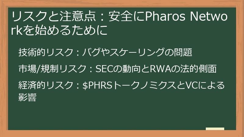 リスクと注意点：安全にPharos Networkを始めるために