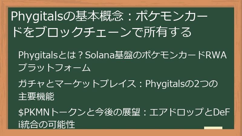 Phygitalsの基本概念:ポケモンカードをブロックチェーンで所有する